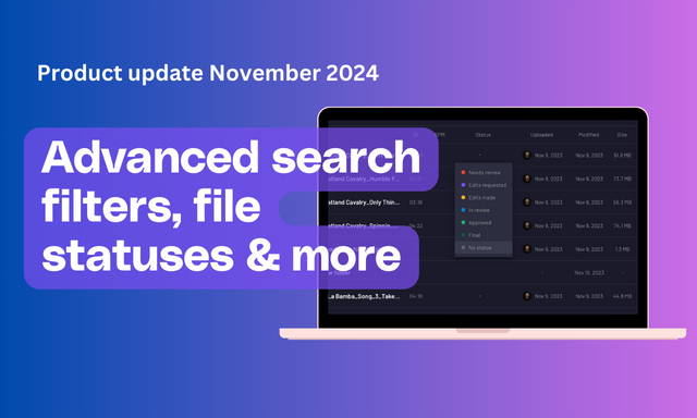 November Product Updates – Search Filters, AI Auto-tagging & File Statuses