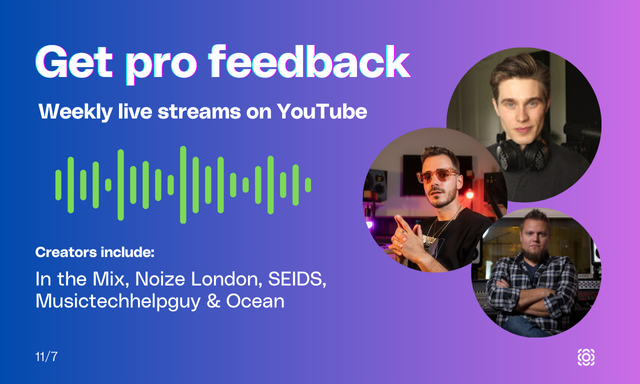 Feedback from the Pros – Weekly Live Streams on YouTube!